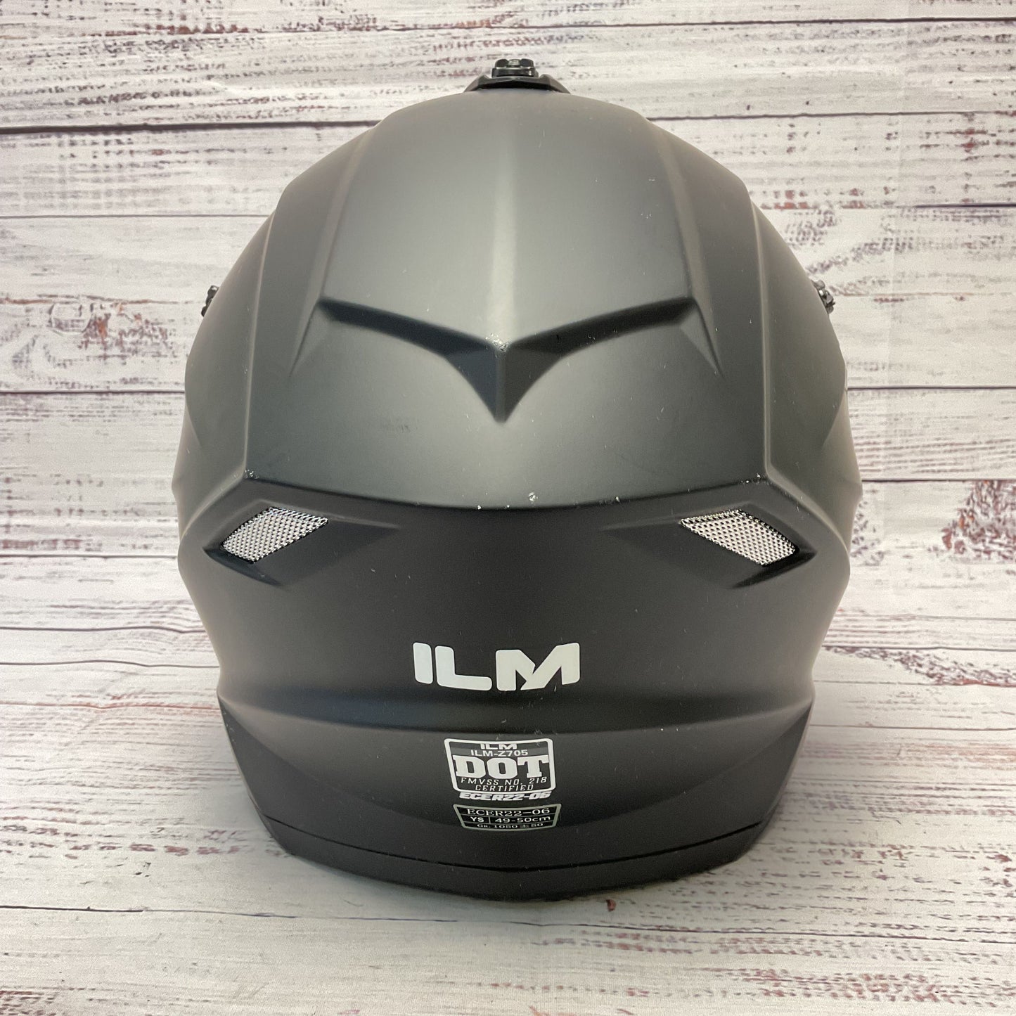 ILM Black ATV Motocross BMX Youth Kids DOT ECE Z705 Helmet Size YS