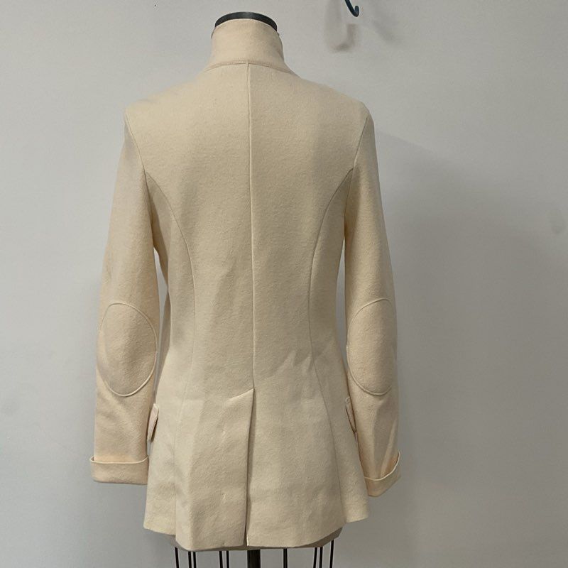 TERRE ALTE Women's Ivory Wool Open Jacket- SZ 44