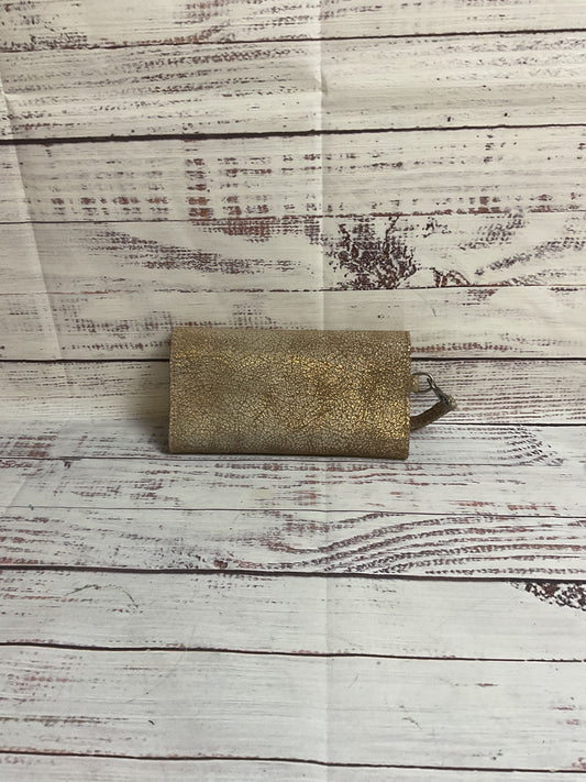 Kim White Gold Glitter Clutch Purse Clutch