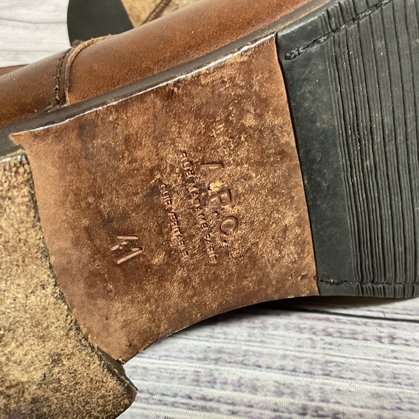 A.P.C. Men's Brown Lace Up Boots- SZ 41/ 8US