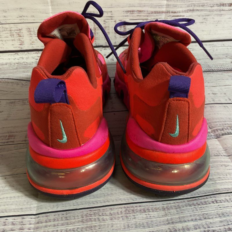 NIKE Air Max 270 React AT6174-600 Mystic Red Pink Blast Women's Shoes- SZ 9.5