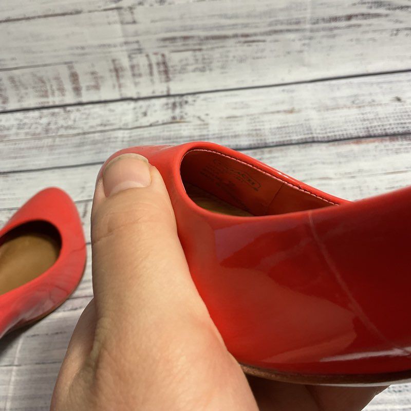 Coach Nala Patent Leather Coral Pump Heel Women's Size 8