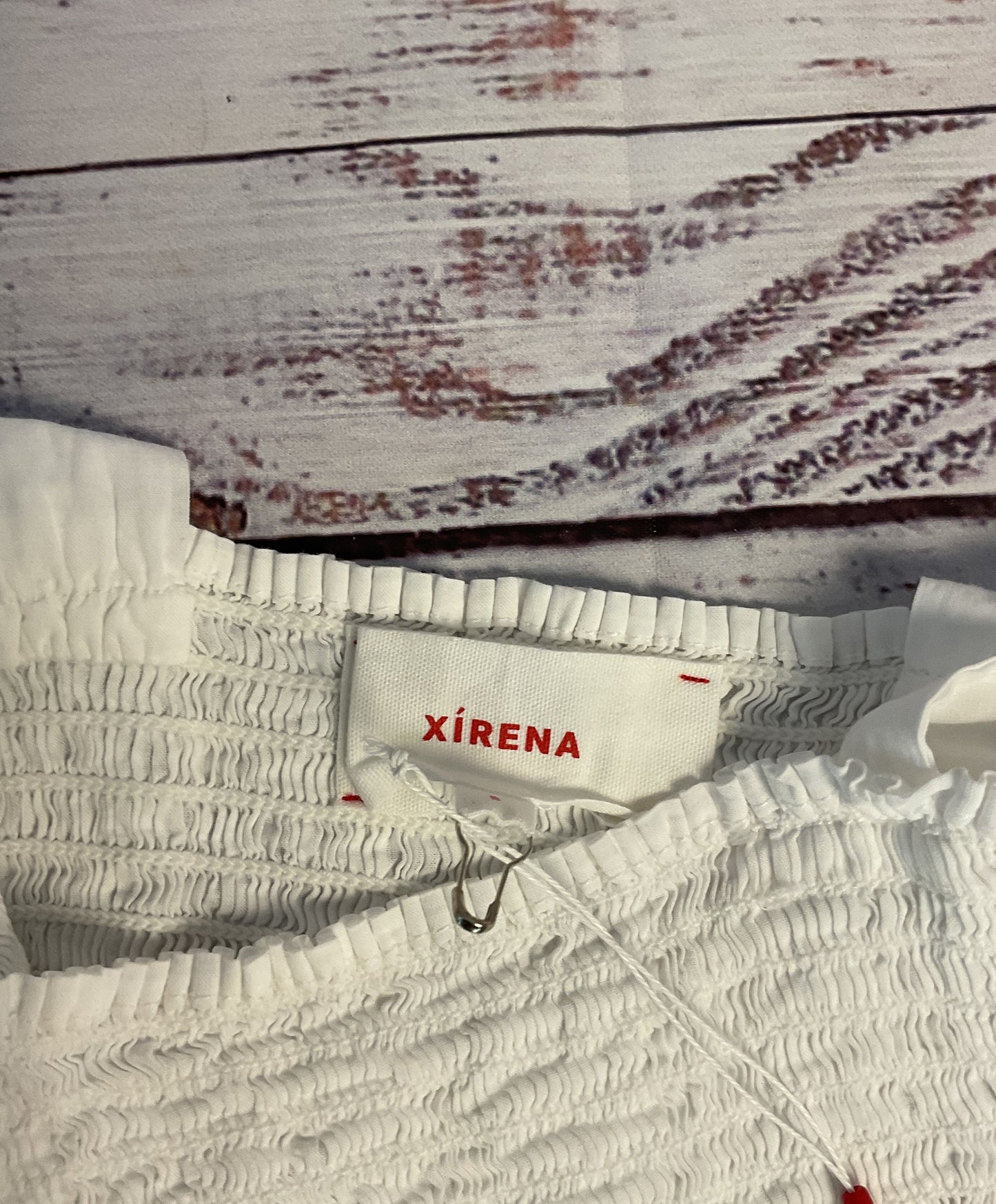 NWT Women's Xirena White Ruched Top Size S