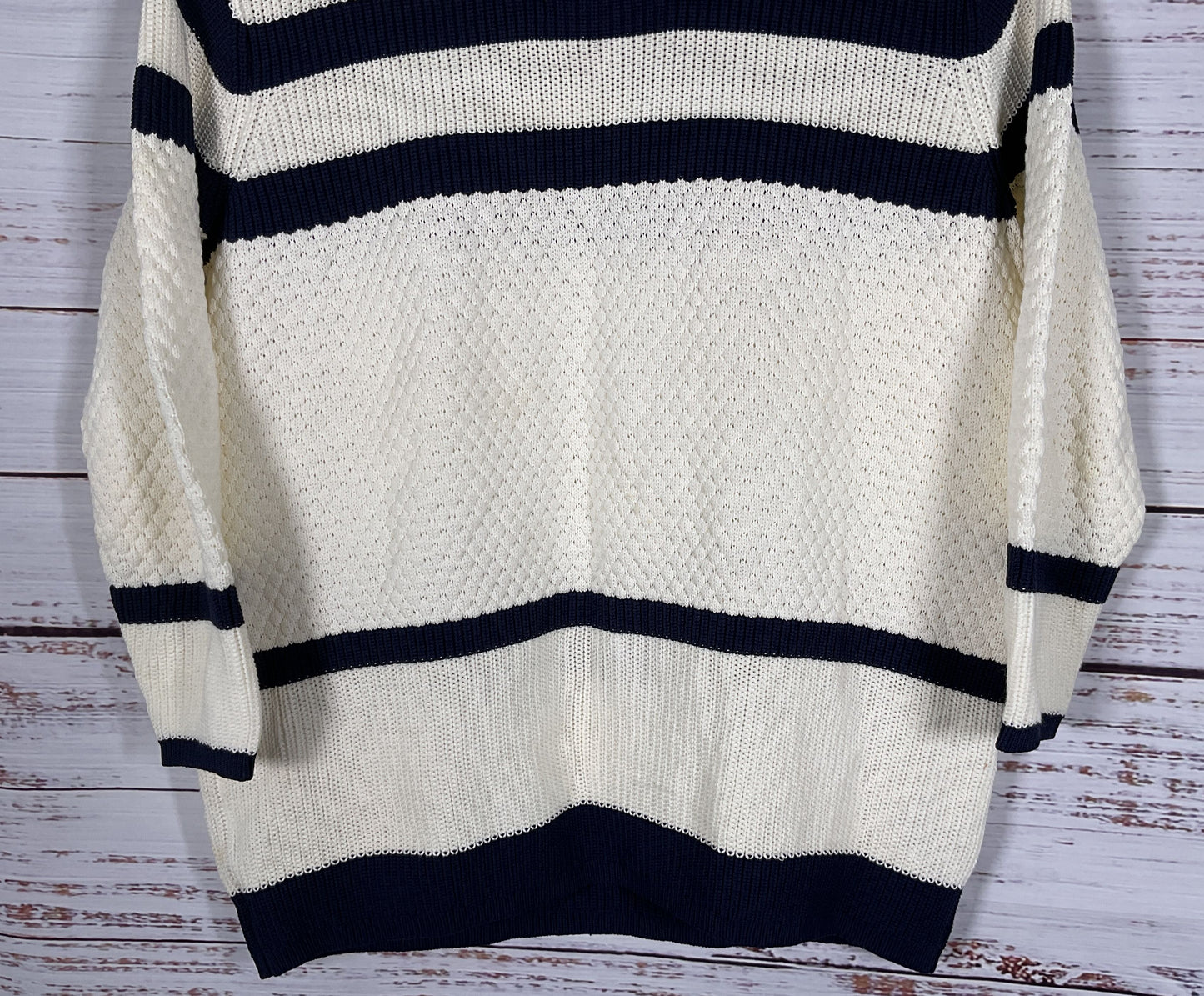 Loma Women's White Cotton Blend Knit Sweater Size XS
