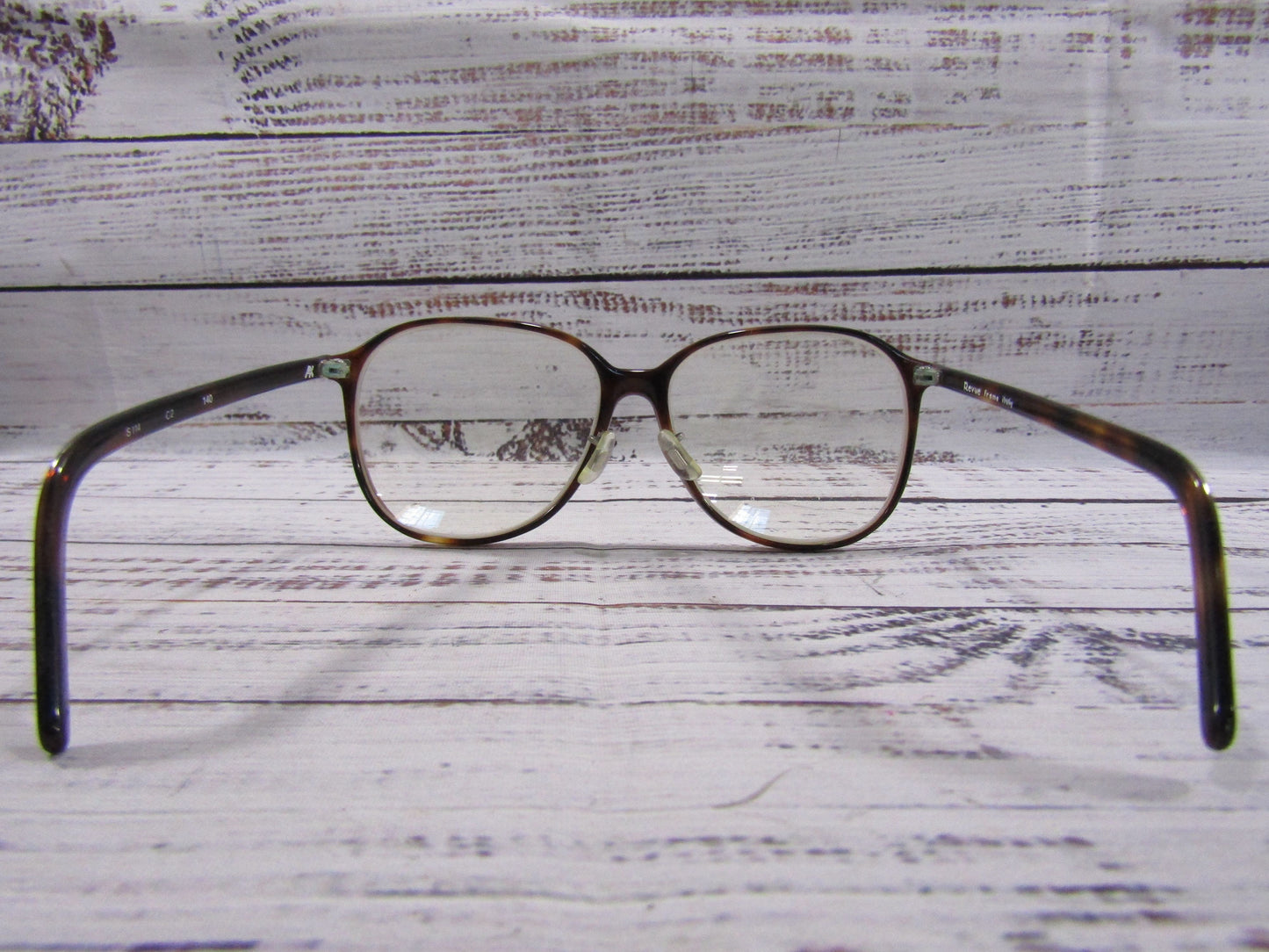 Vintage Revue Oversized Brown Havana Eyeglasses Frame Made in Italy