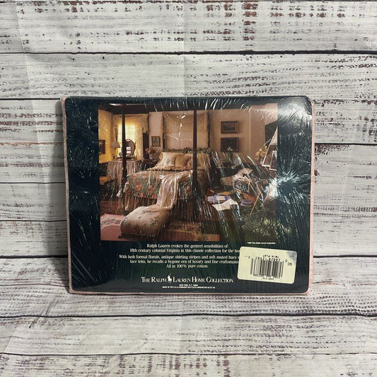 VTG. Ralph Lauren Avery Pink Paisley 100% Cotton Twin Flat Sheet Sealed