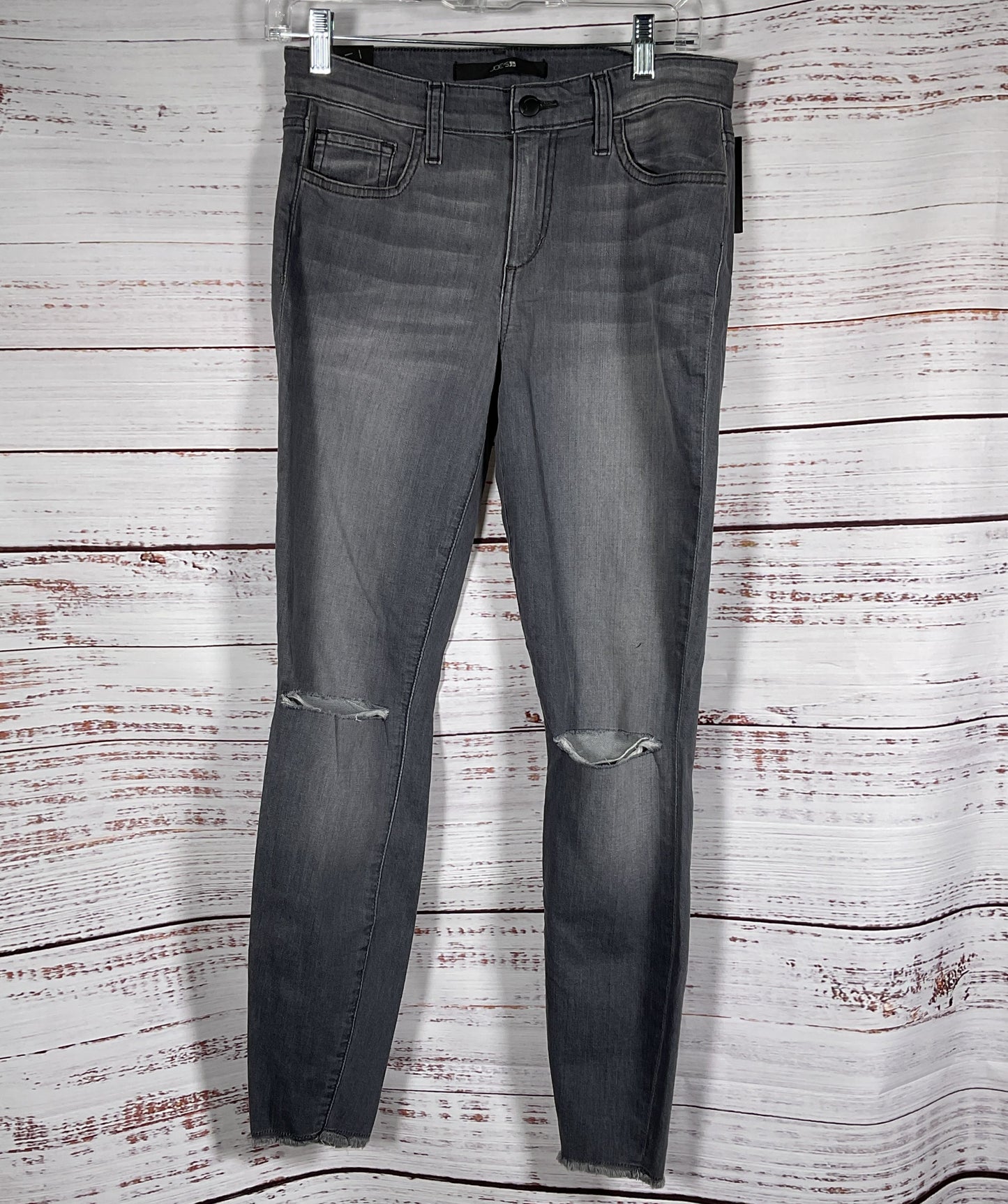 Joe's Jeans Distressed Skinny Ankle Jeans Gray 27