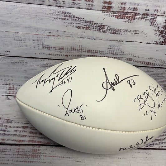 Signed Autographed Football Billy Sims James Lofton Mike Douglass Rocket Ismail