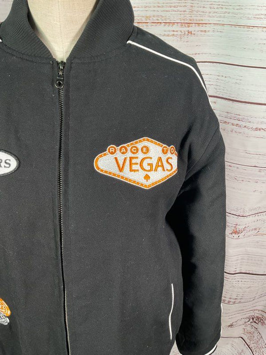 Jack Daniel's Old NO7 Brand Men's Las Vegas Themed Black Zip UP Jacket Size L