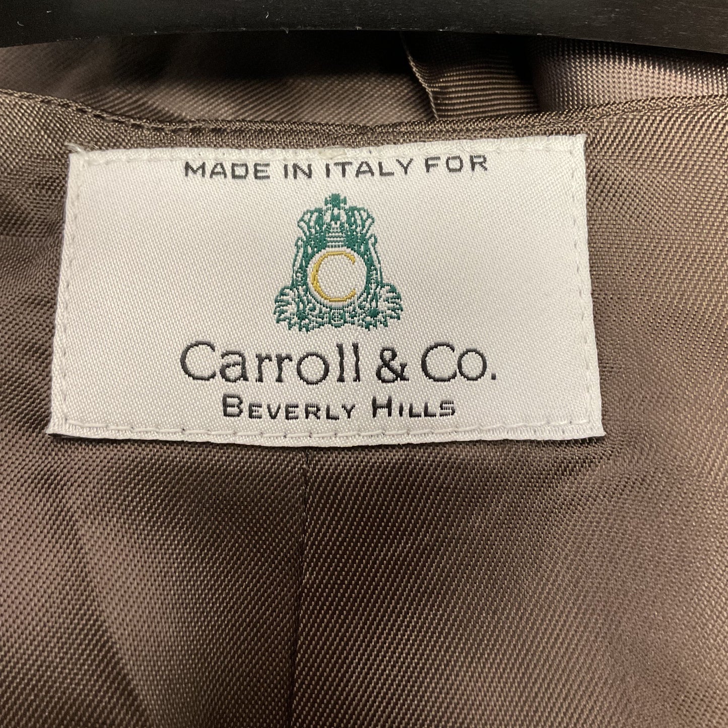 Carroll & Co Tweed Hounds Tooth Double Breasted Vest - Size 48 IT 38 US