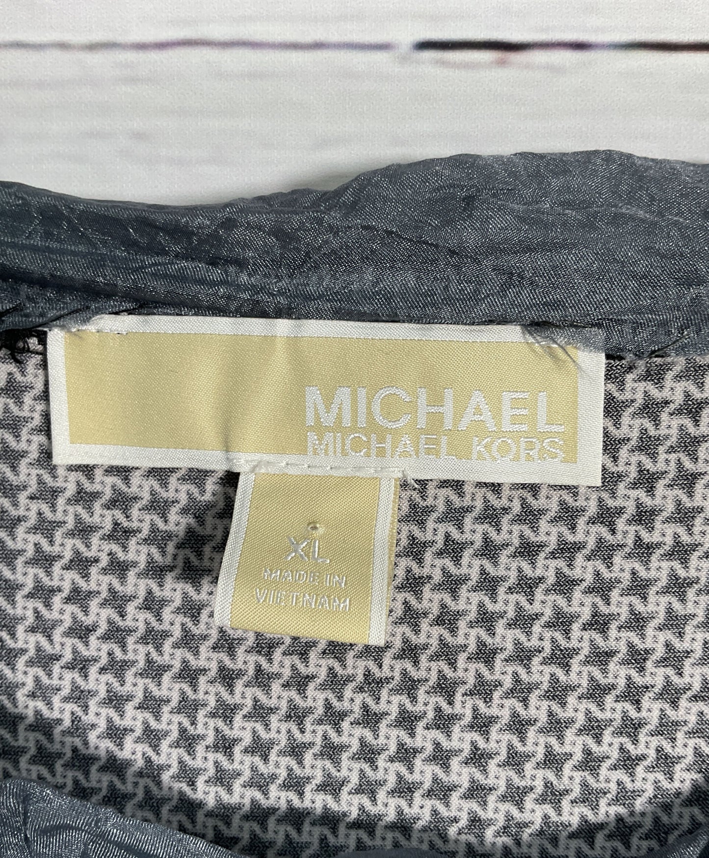 Michael Kors Women's Houndstooth Pleated Dress Size XL