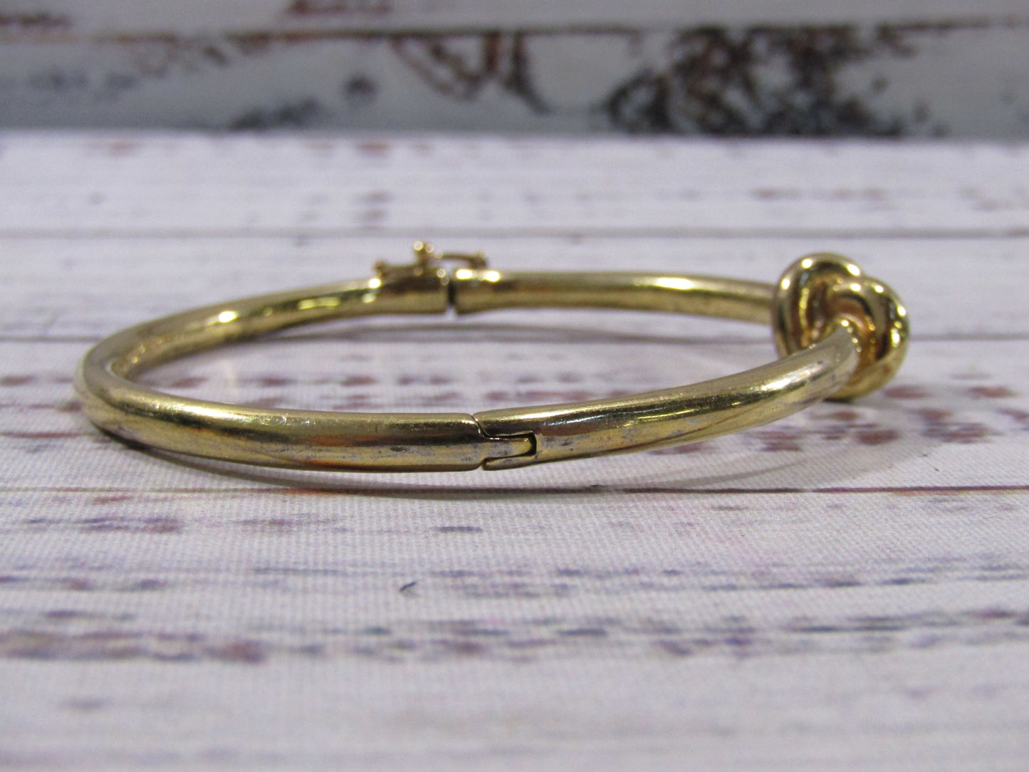 Kate Spade Gold Plated Love Knot Bracelet & Pink Spade Enamel Bangel Bracelet