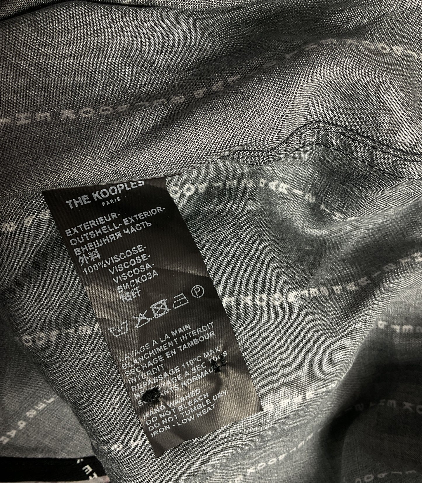 The Kooples Logo Striped Shirt Black XL