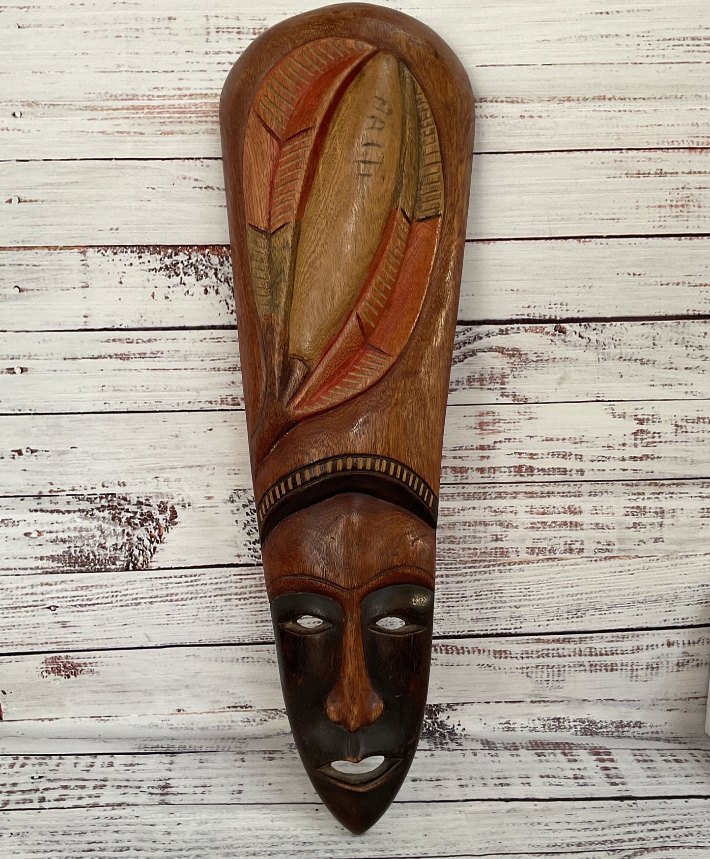 Vintage Handcrafted Wood Haitian Tribal Mask