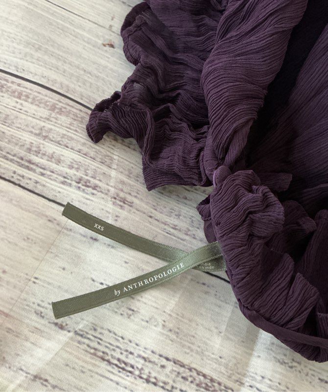 Women's Anthropologie Purple Cold Shoulder Top Size XXS