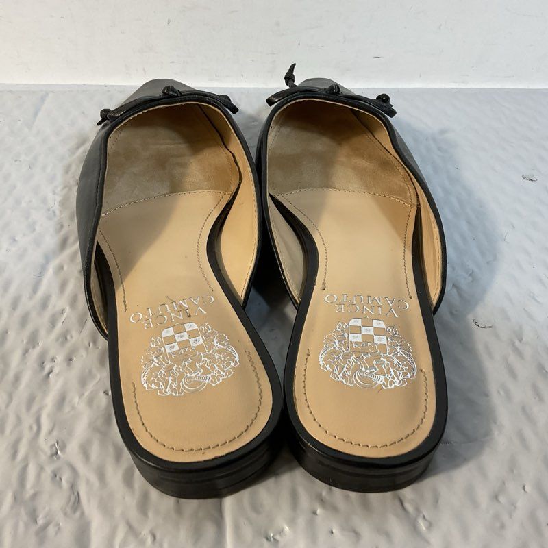 VINCE CAMUTO Women's Black Flat Mule Pointy Slides Sholes- SZ 6.5