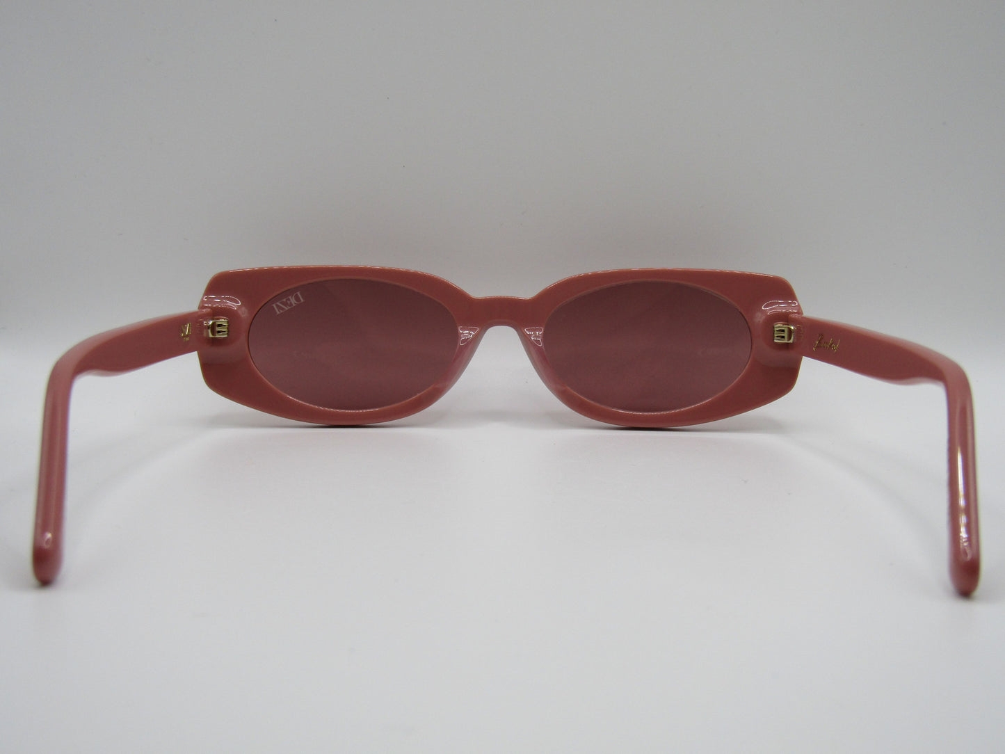 Dezi Booked Women's Taupe Pink Acetate Oval Sunglasses