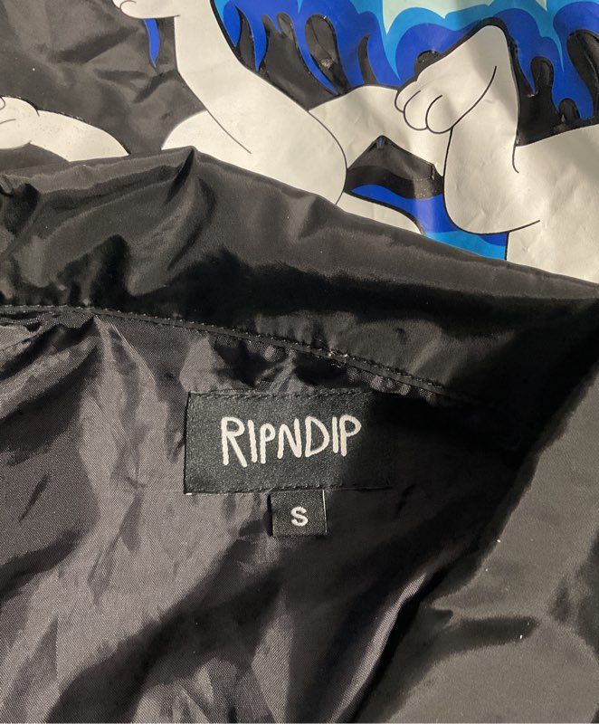 Ripndip Jacket Men's Black Devil Windbreaker Lightweight Back Graphic Size S