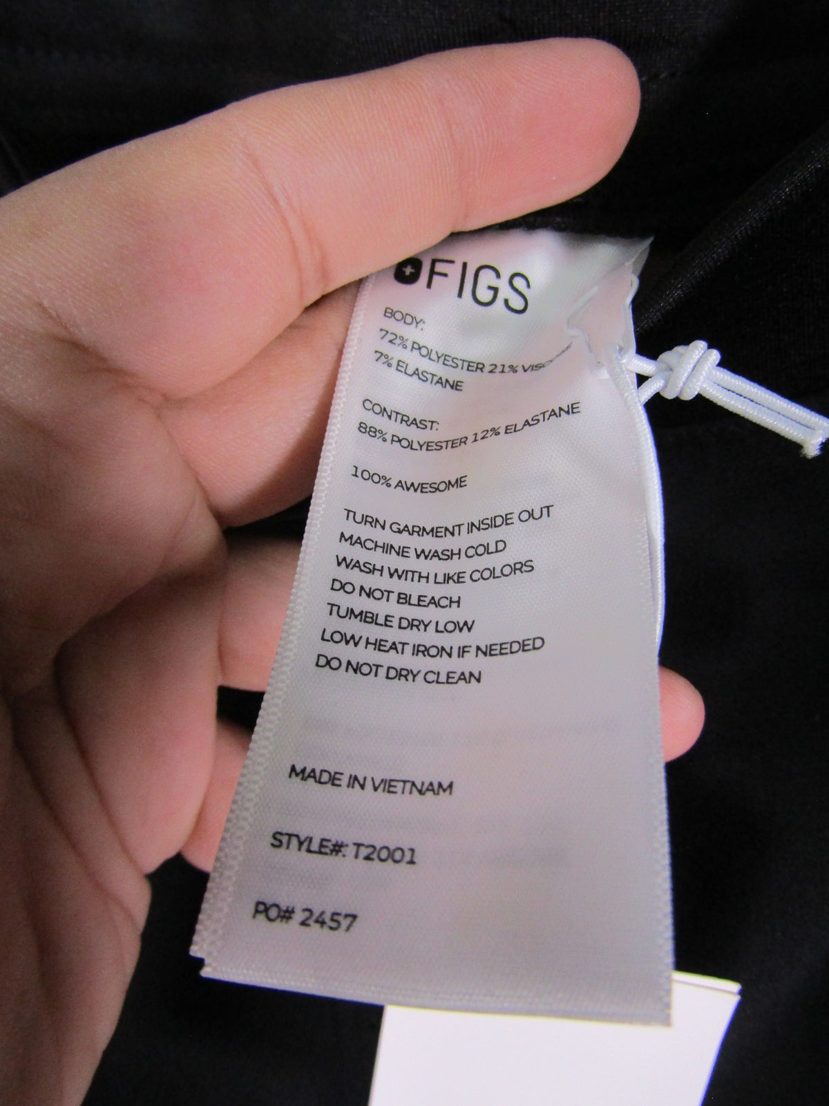Figs Axim 2.0 Cargo Men's Black Scrub Pants Size S