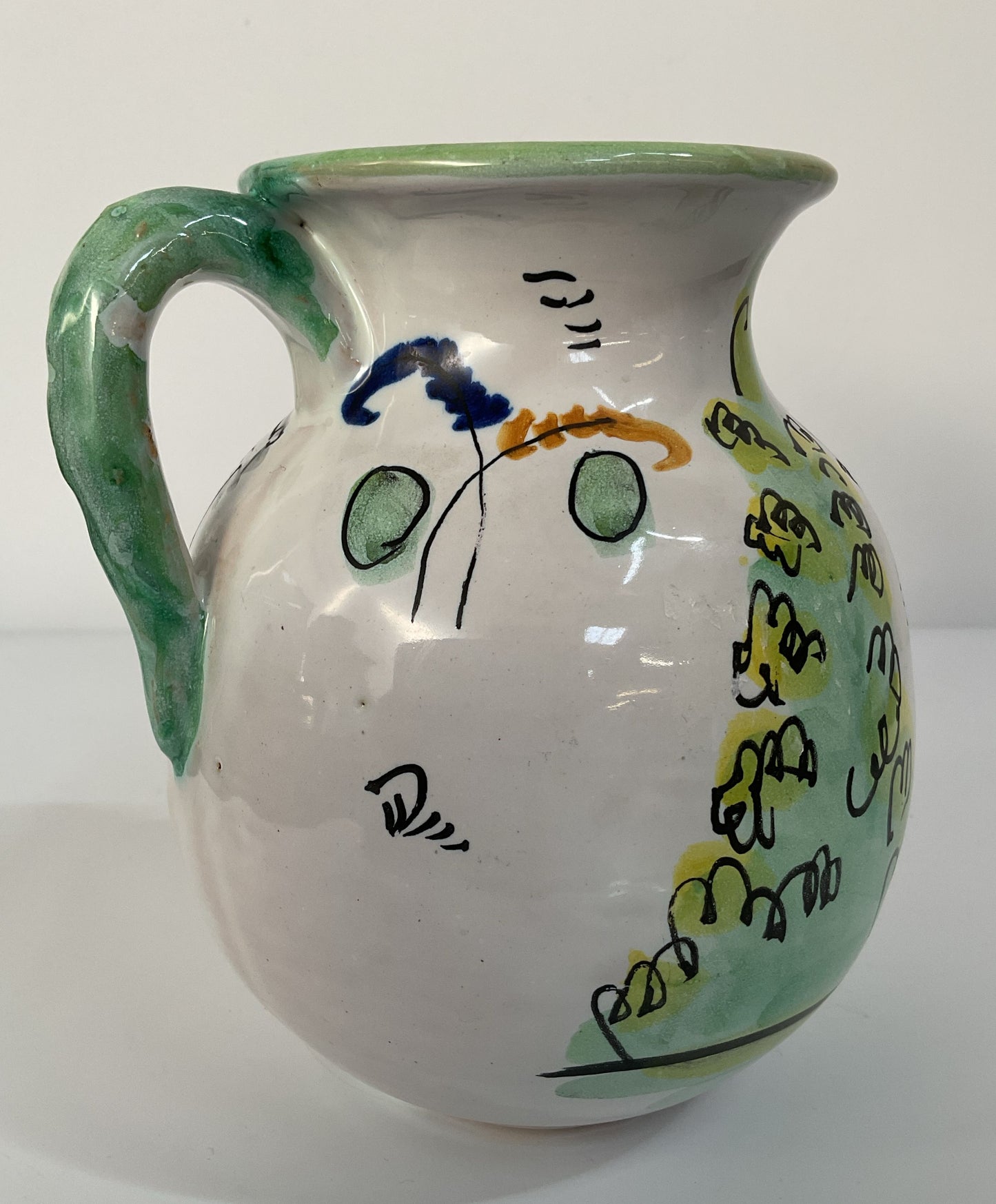 Vintage Santa Fe Puente Pottery Restaurante Botin Handcrafted Ceramic Pitcher