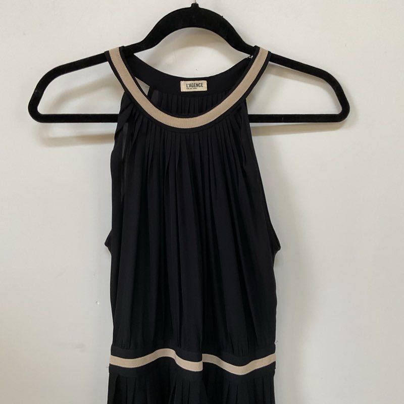 L'AGENCE Women's Black Halter Dress- SEE MEASUREMENTS