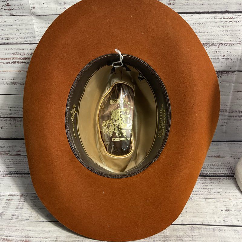 VTG. Resistol Stagecoach Caramel Brown Self-Conforming Western Cowboy Hat 6 3/4