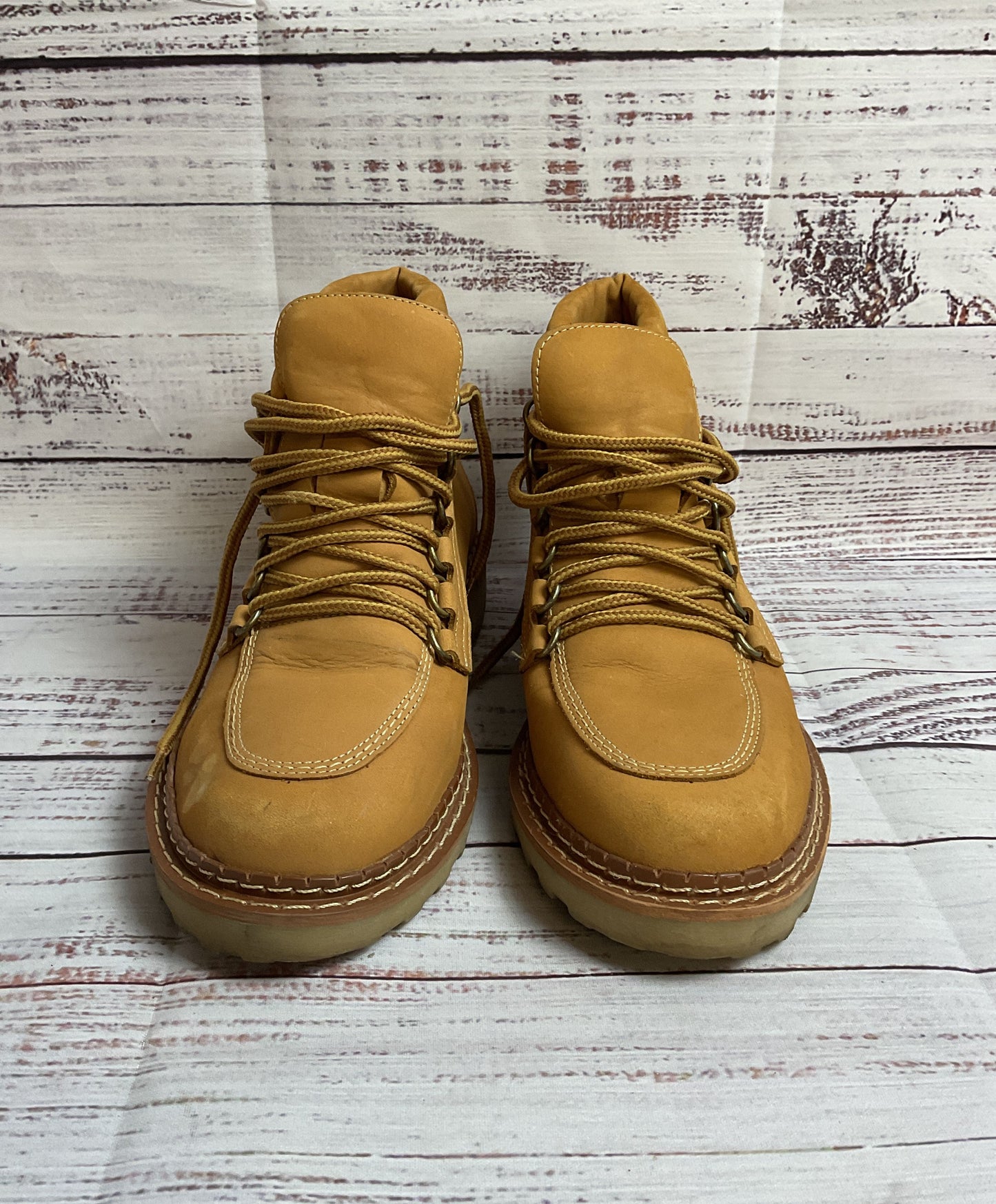 Diba Beige Lace Up Combat Boot Women 6.5