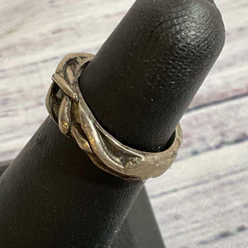 VTG. Modernist Sterling Silver SZ 4.75 Ring- 4.48g