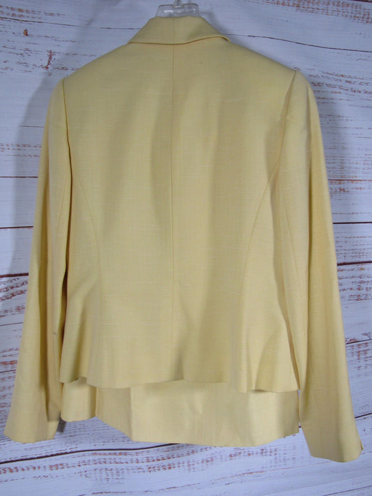 Lucy De Castenou Women's Yellow Skirt Suit Size 8