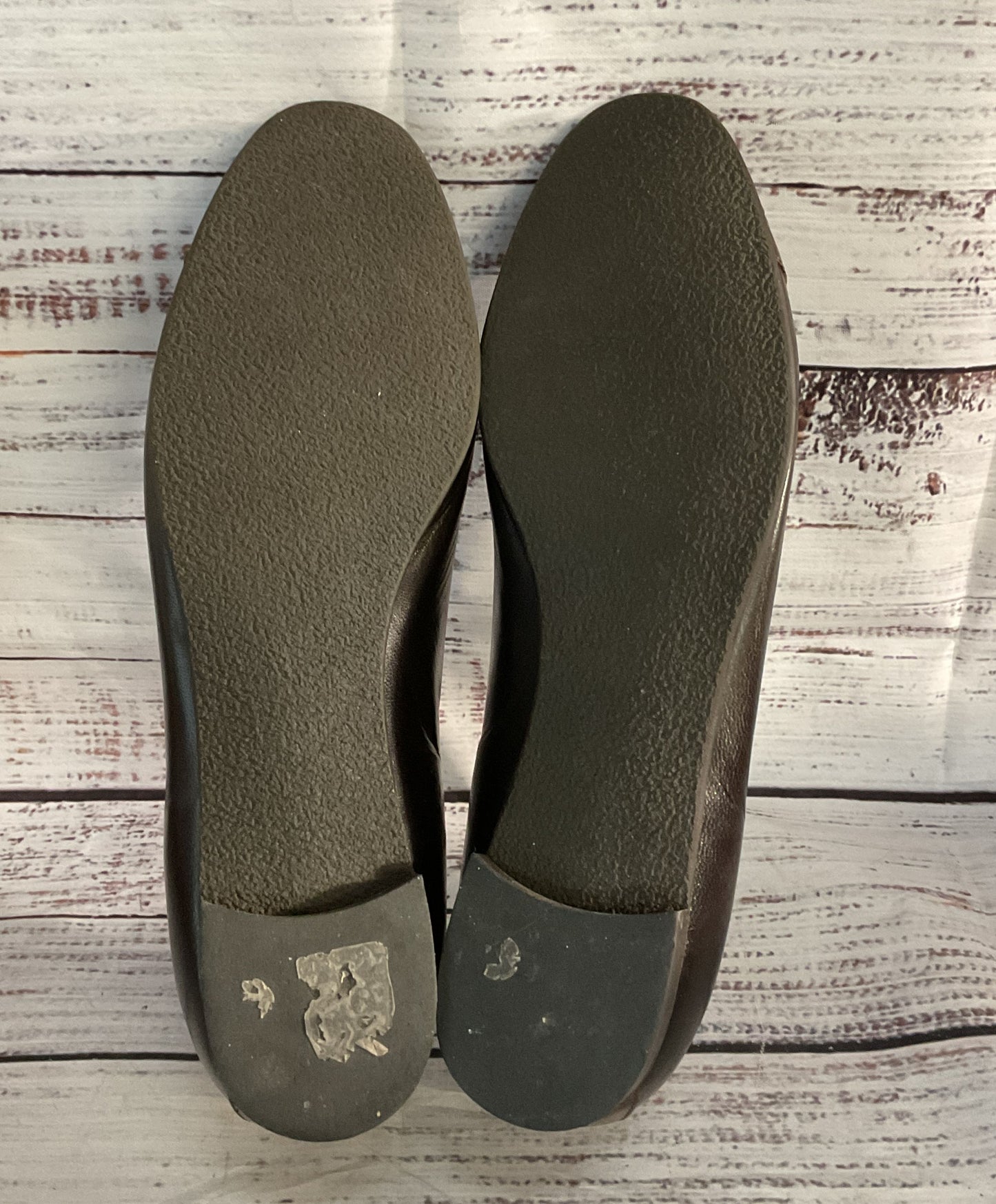 Lazio Leather Croc Embossed Ballet Flats Dark Brown 7.5