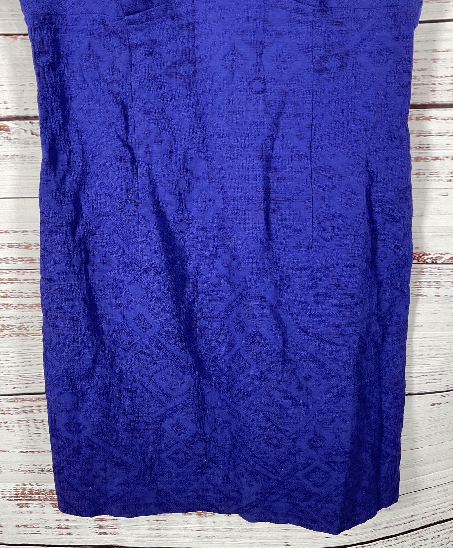 Trina Turk Women's Blue Cotton Linen Blend Sleeveless Sheath Dress Size 6