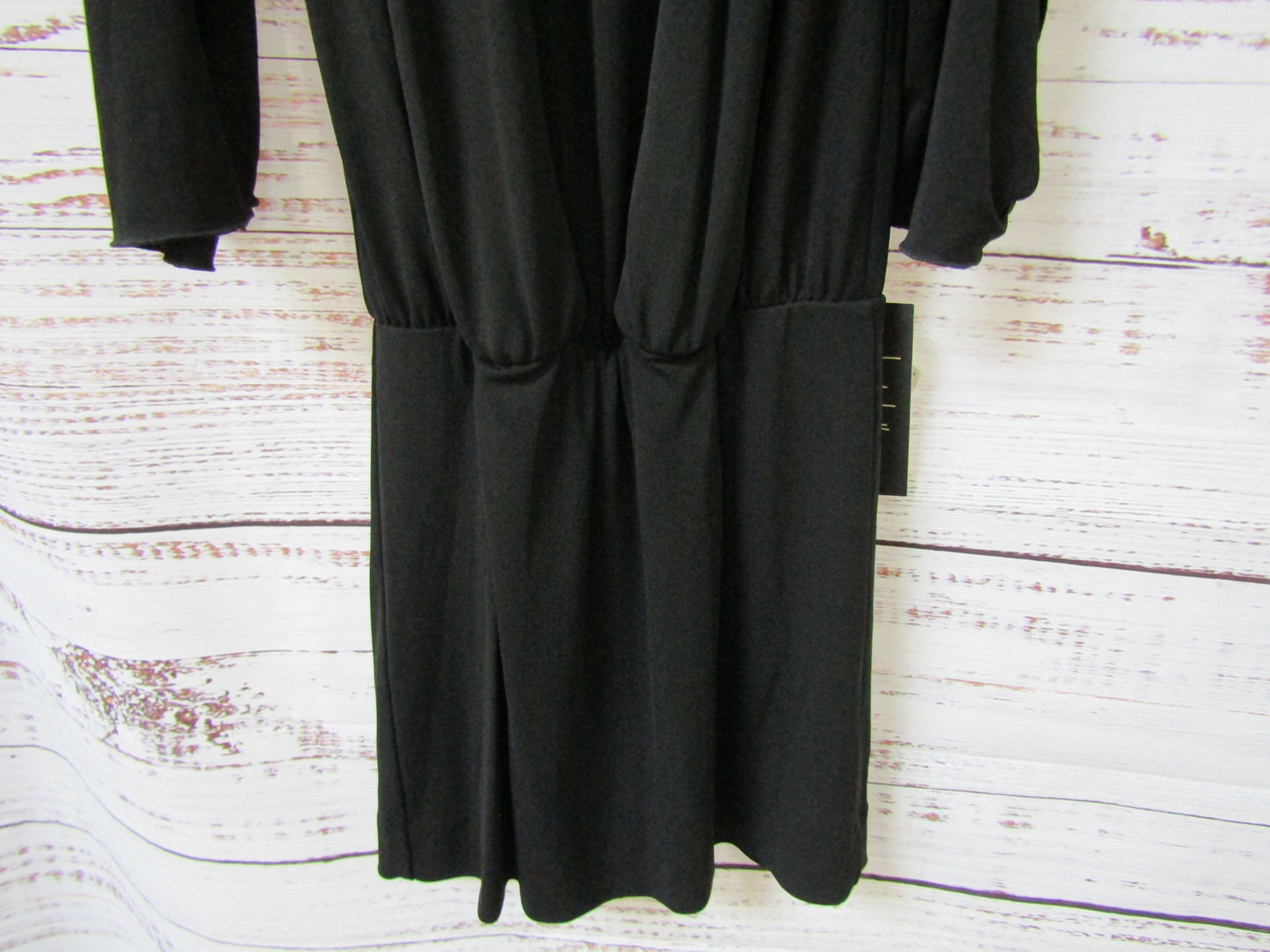 Artelier Nicole Miller Women's Black Open Long Sleeve Mini Dress Size S