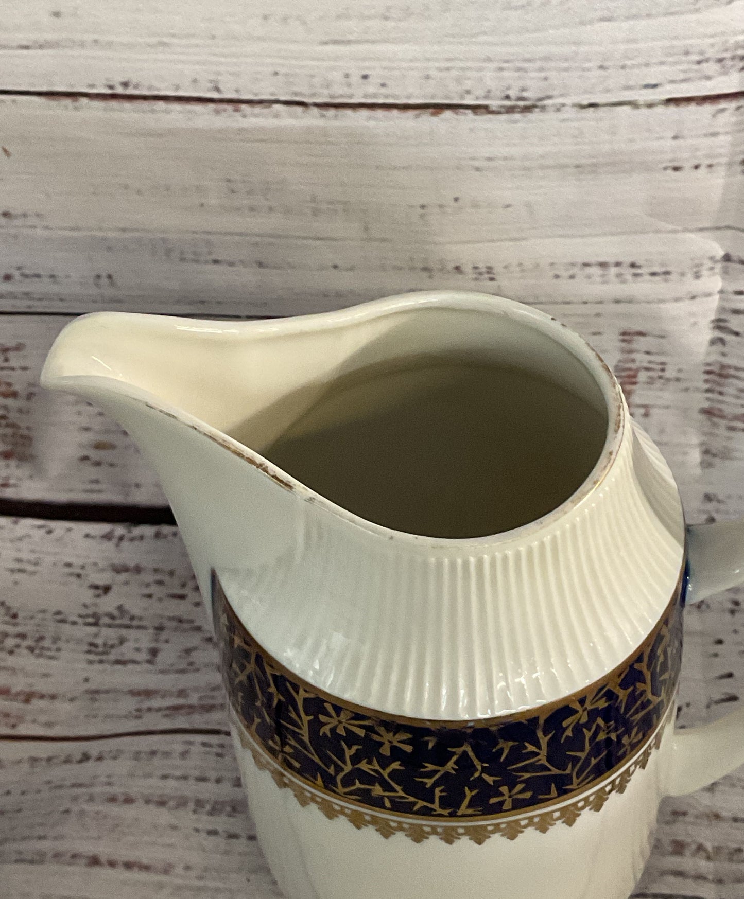 Pirken Hammer Vintage Czechoslovakian Porcelain Tea Set Blue Gold