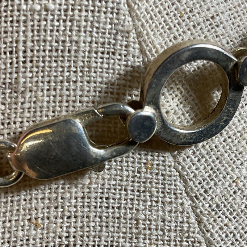 Sterling Silver Square/Round Link 16" Necklace- 35.37g