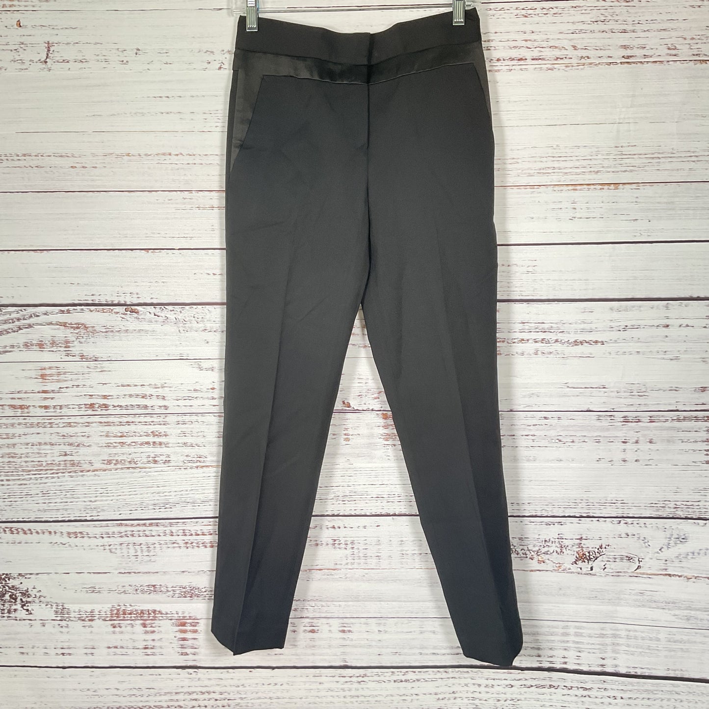 Alexander Wang Black Trousers Satin Accent Pants Size 27"