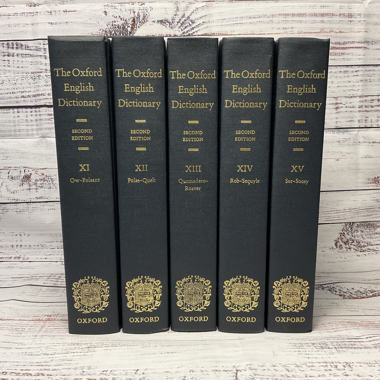 The Oxfords English Dictionary Second Edition Volumes 11,12,13,14,15 Lot Of 5