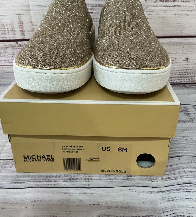 NIB Michael Kors Skyler Slip On Gold Sneaker Size 8 GREAT CONDITION!!