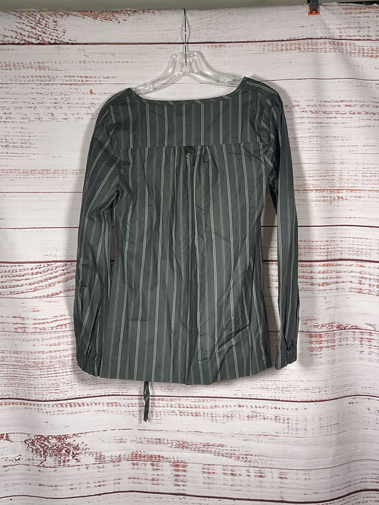 Mon Petit Oiseau Gray Striped Mission Top Longsleeve NWT - Size S