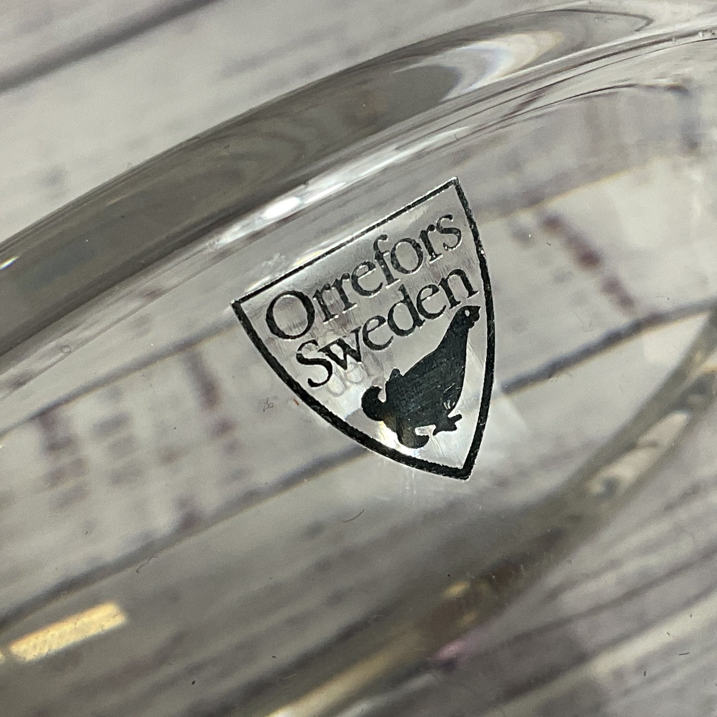ORREFORS Roma Design By L Bergstrom 5" Crystal Decorative Bowl