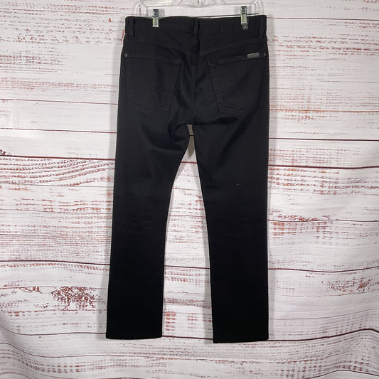 7 For All Mankind Slimmy Black Denim Jeans Pants - Size 31x30