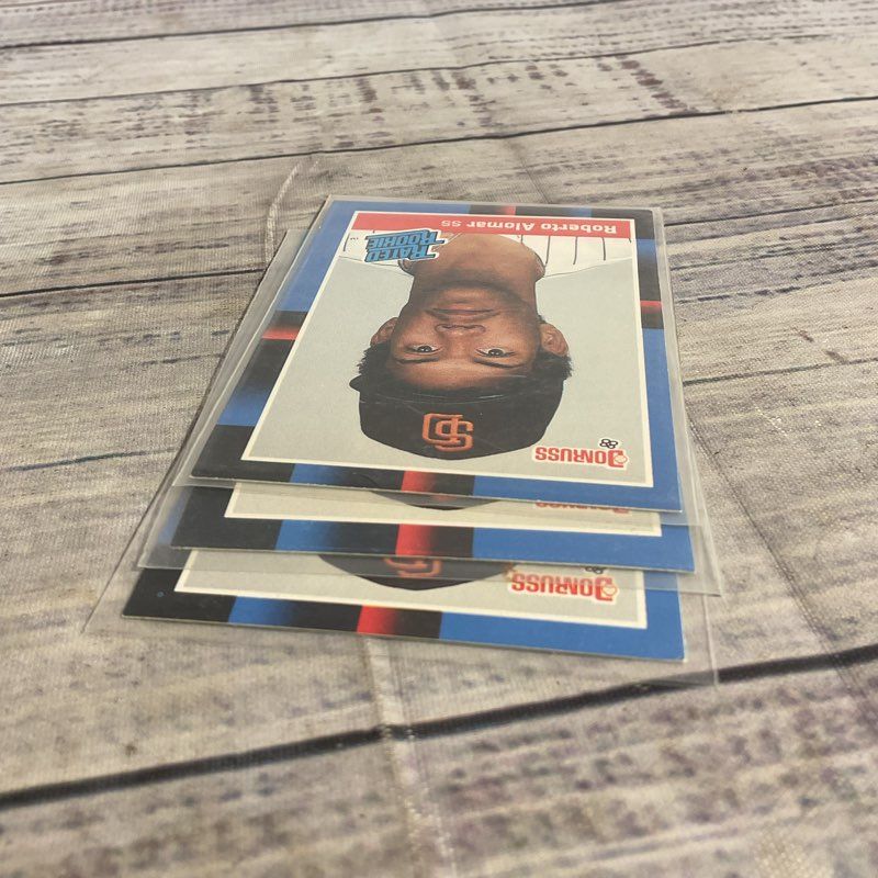 Lot Of 3 Donruss 1988 Roberto Alomar #34 Ungraded Baseball Rookie Cards