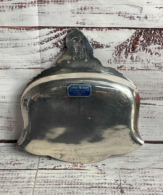 Vintage Embellished Crumb Tray Silverplate