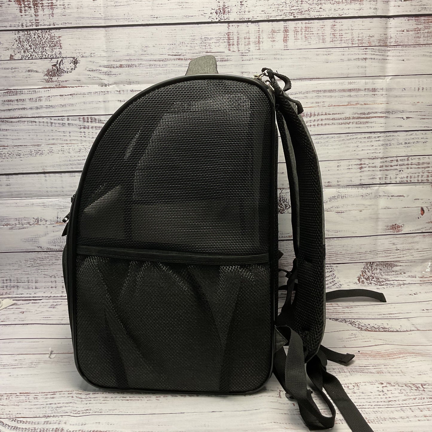 PetAmi Gray Black Soft Bottom Collapsible Pet Carrier Backpacks New
