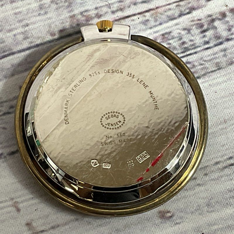 GEORG JENSEN Design 355 #560 Sterling Silver Pocket Watch