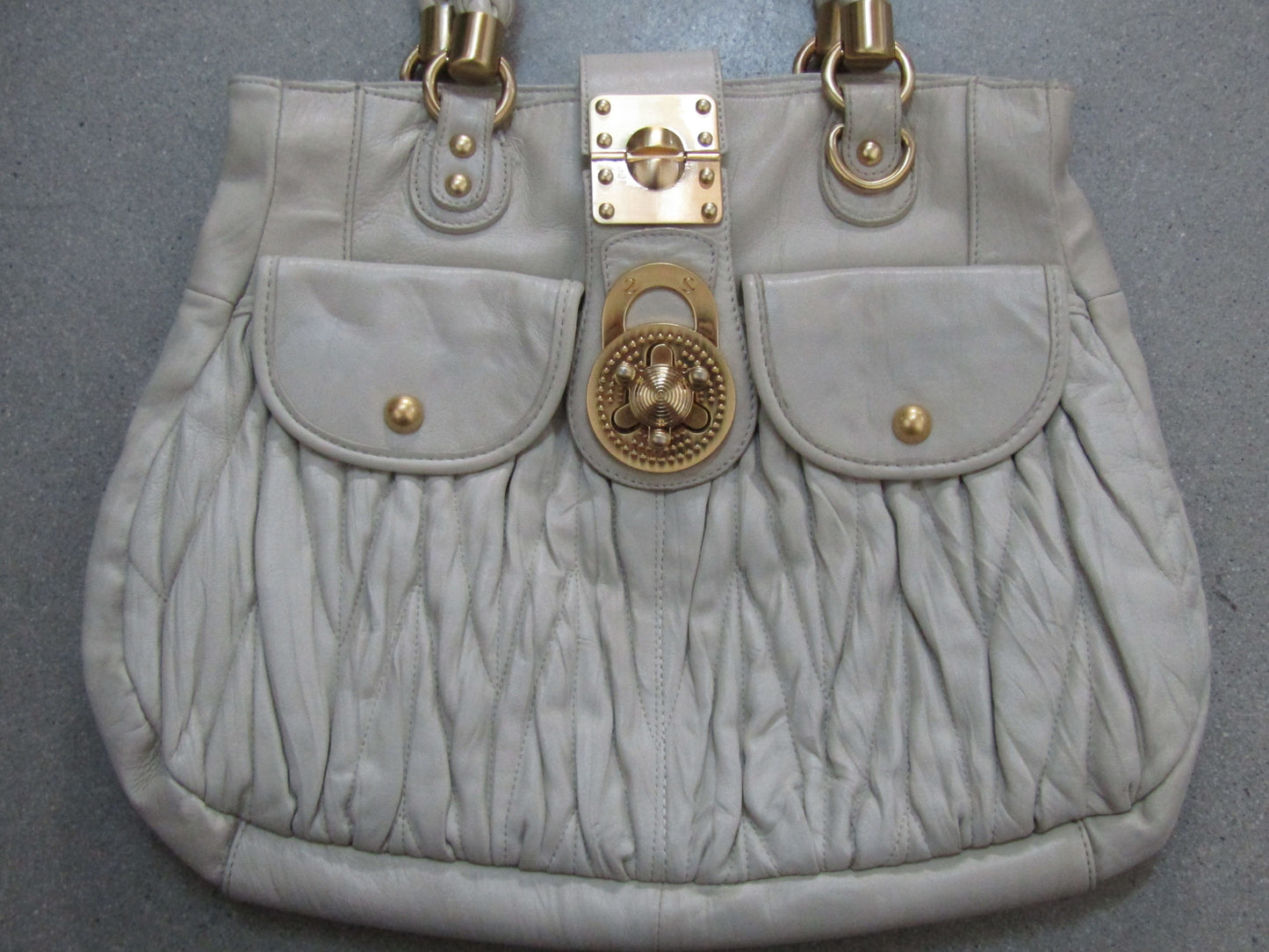 Steve Madden Women's Off White Leather Shoulder Bag