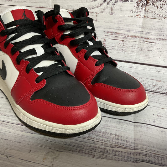 NIKE Air Jordan 1 Chicago Mid 554725-069 Red/Black Unisex Kids Sneakers- SZ 6Y