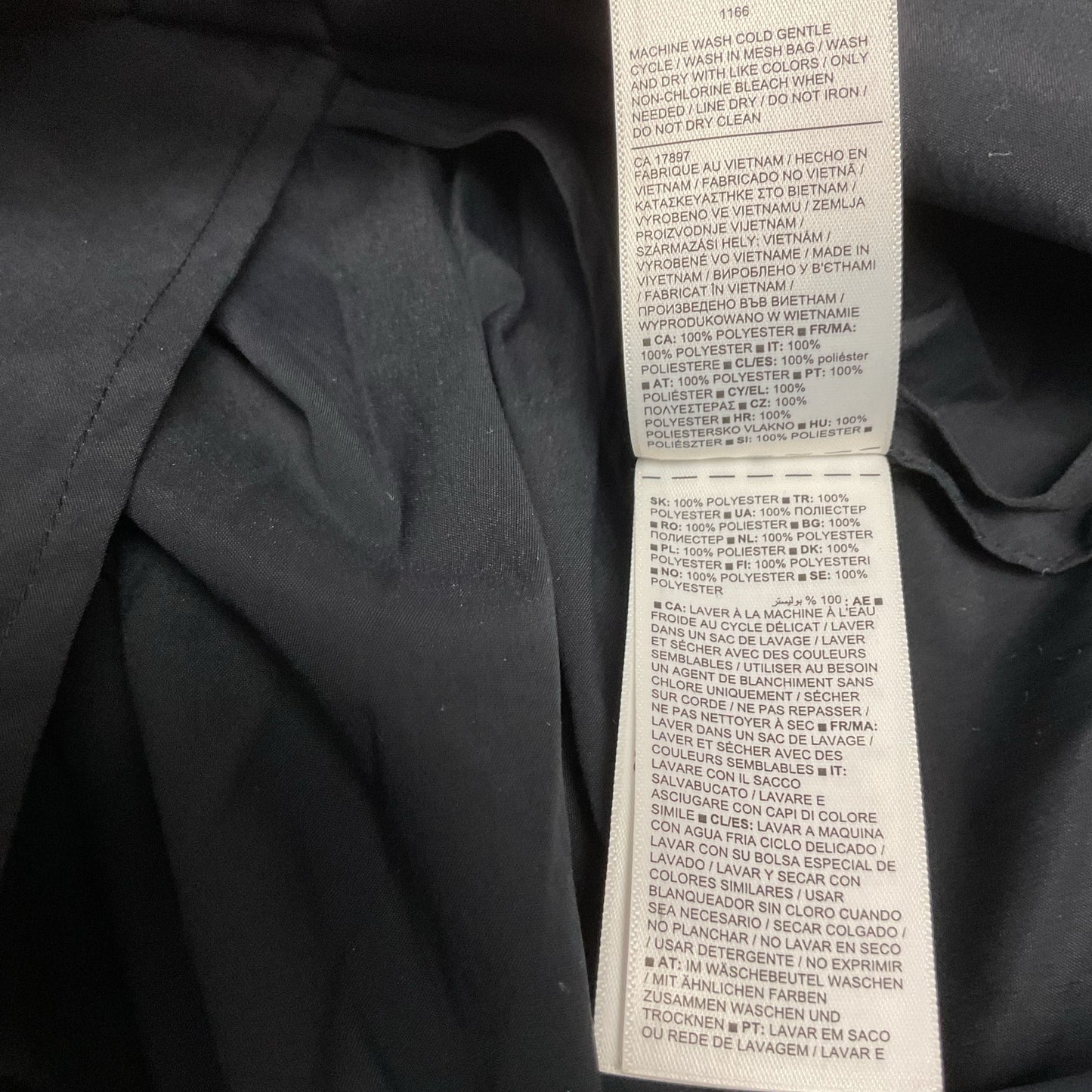 Atleta Black Pleated Back Quarter Zip Jacket - Size XXS
