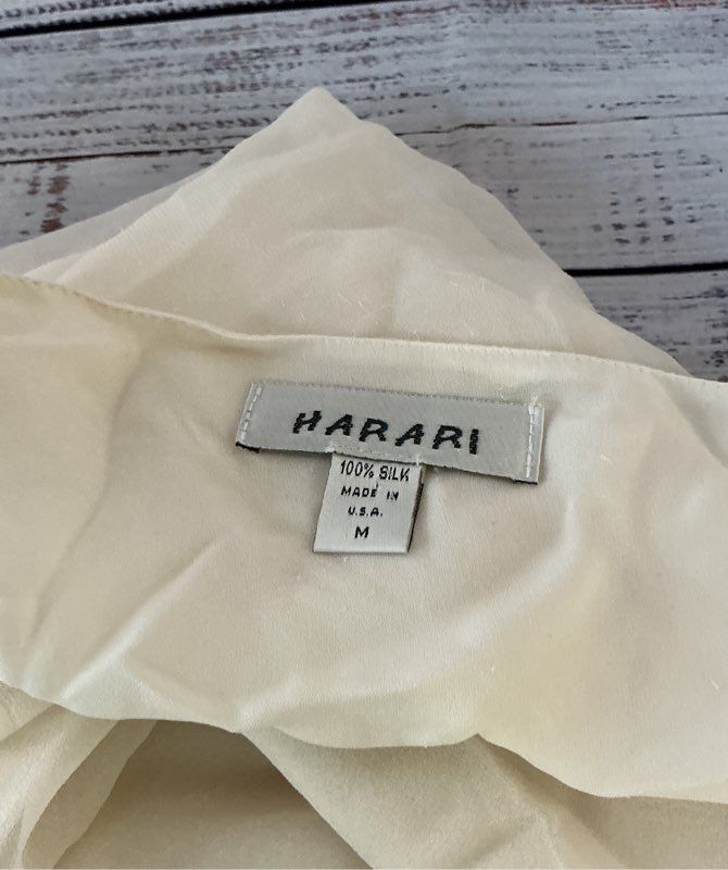 Women's Harari Cream Flowy Silk Top Size M