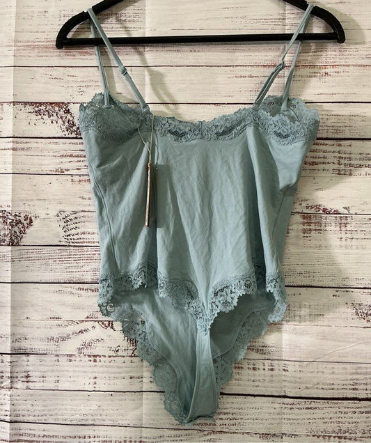 NWT Women's Skims Lace trim Bodysuit in Denim Size M