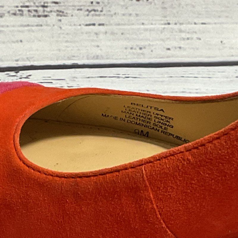 Antonio Melani Belitsa Red & Pink Suede Round Toe Pump Heel Women's Size 9